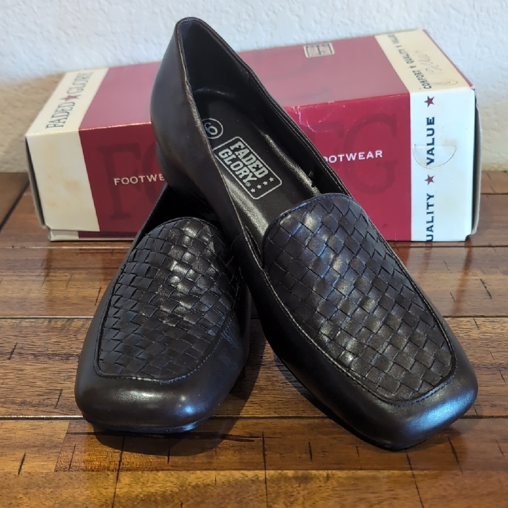 NIB Faded Glory Brown Loafers Size 6 - New In Box